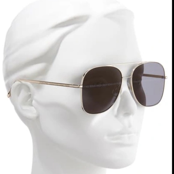 FENDI ROMA AMOR 59mm AVIATOR SUNGLASS W/HOLOGRAPH INSIGNIA! GORGEOUS - Picture 3 of 12